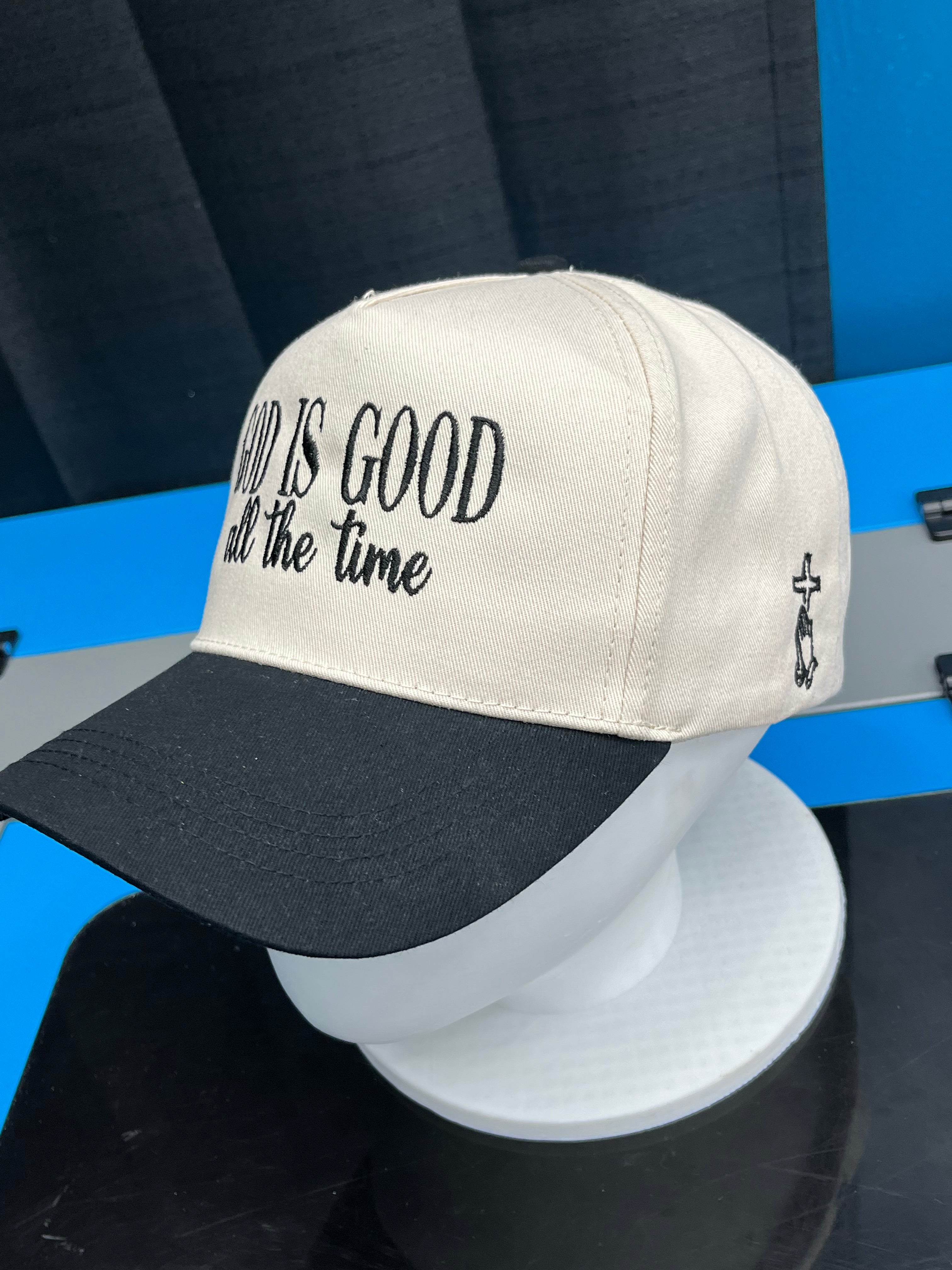 GOD IS GOOD ALL THE TIME EMBROIDERED SNAPBACK