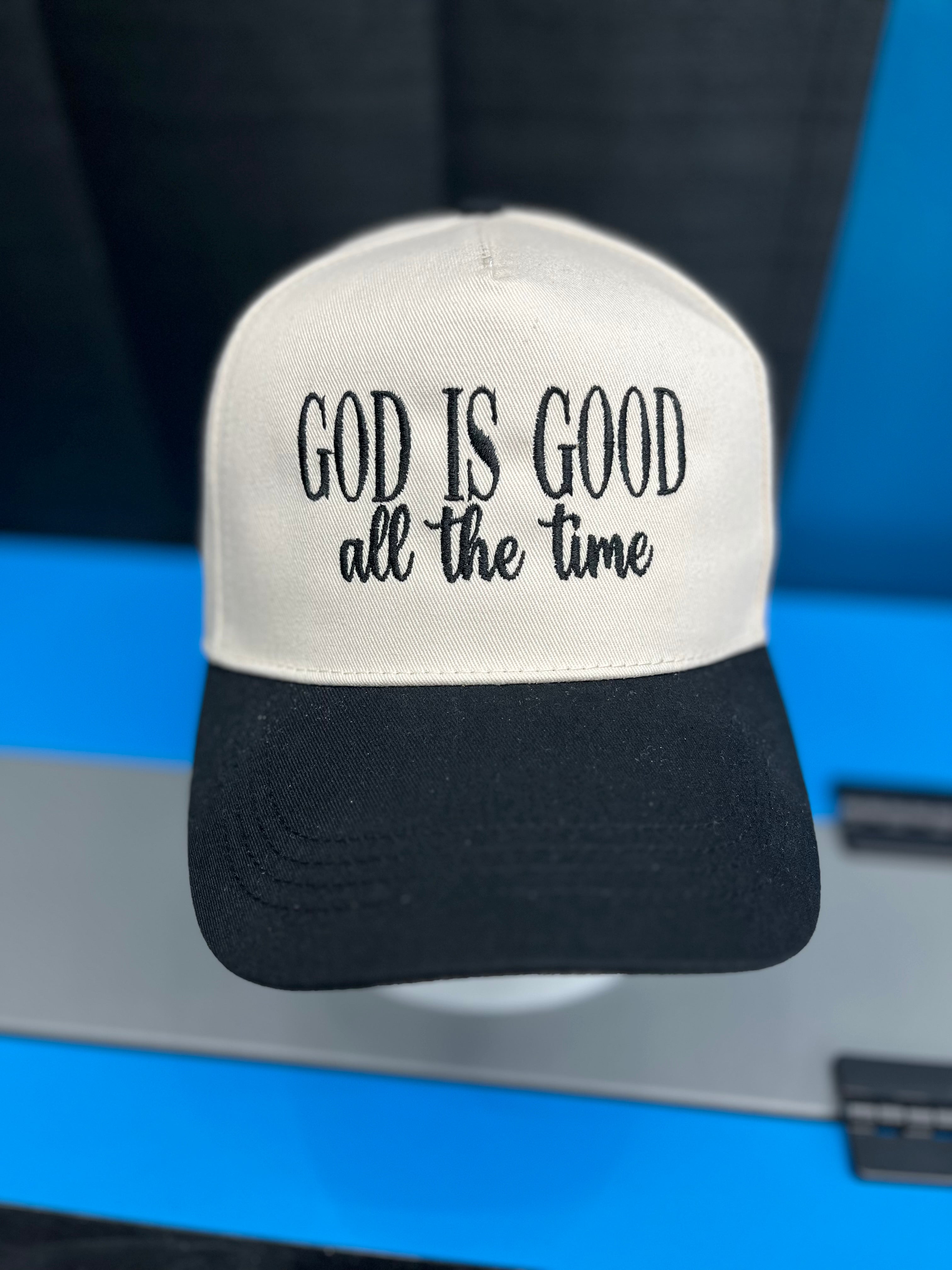 GOD IS GOOD ALL THE TIME EMBROIDERED SNAPBACK