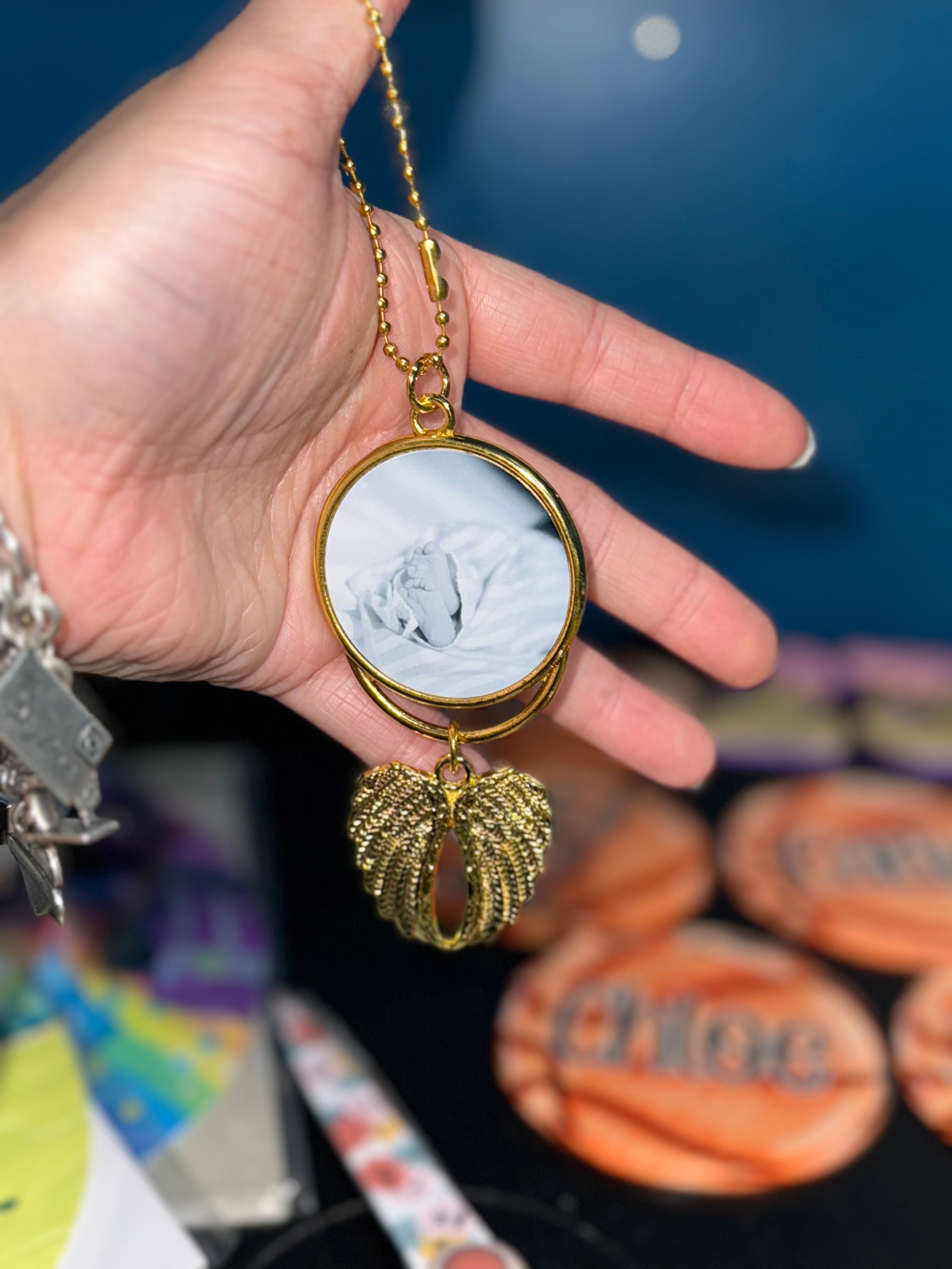 Double Sided Rearview Mirror Pendants
