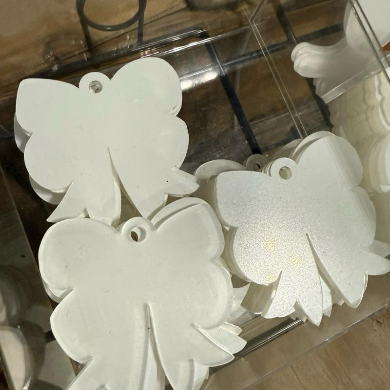 Acrylic Sublimation Bow Bag Tag Blanks